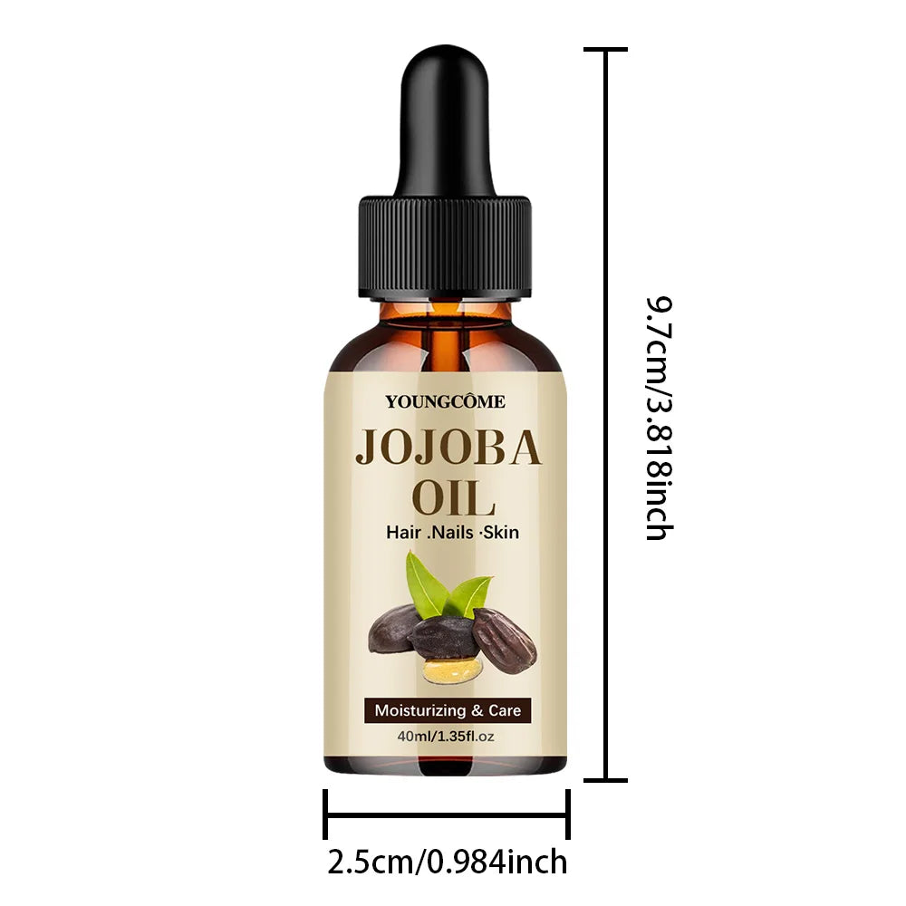 Organic Jojoba Oil, Pure Moisturizing Oil for Face, Hair, Skin Nails | Natural Cold Pressed Hexane Free Carrier Oil Hair Relaxer