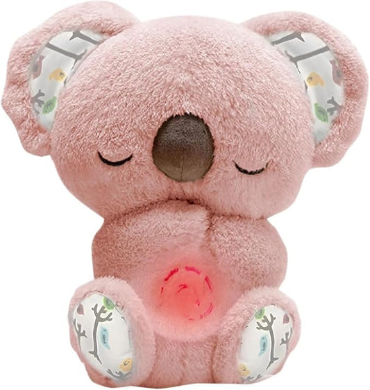 Peluche relajante para bebé que simula respiración ( koala rosa )