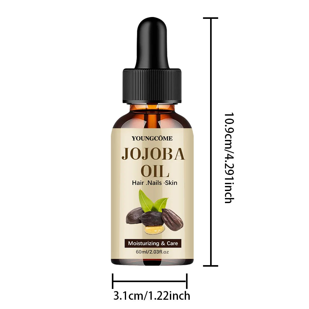 Organic Jojoba Oil, Pure Moisturizing Oil for Face, Hair, Skin Nails | Natural Cold Pressed Hexane Free Carrier Oil Hair Relaxer